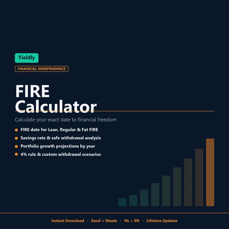FIRE Calculator template — calculate your FIRE number, savings rate and projected freedom date