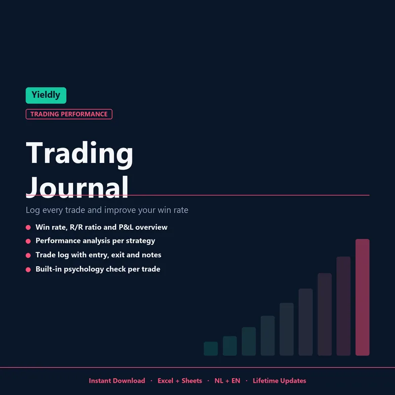Trading Journal template — log trades, track win rate and analyse your performance